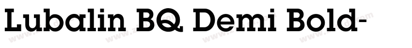 Lubalin BQ Demi Bold字体转换
